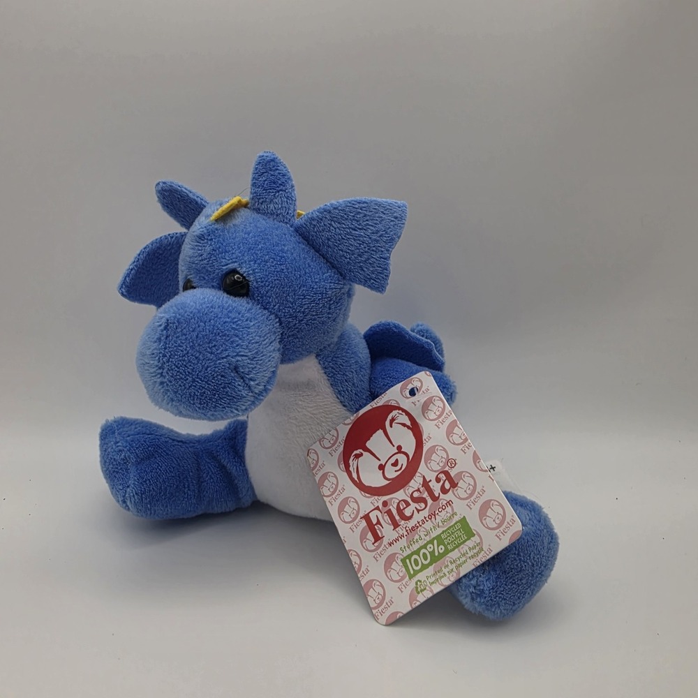 NEW Blue Mini Dragon Fiesta Plush 5" With Tags Cute Stuffed Animal D22